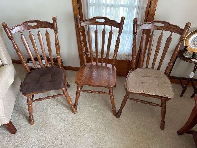 3 wooden side chairs image