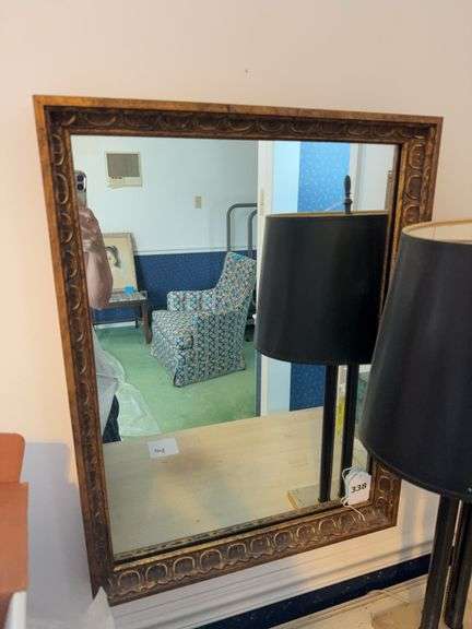 Framed mirror 30" x 26" image