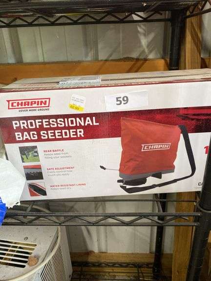 All-Purpose 12-12-12 40lb, Weed and Feed 25-0-2 40lb, professional bag seeder 25lb capacity image