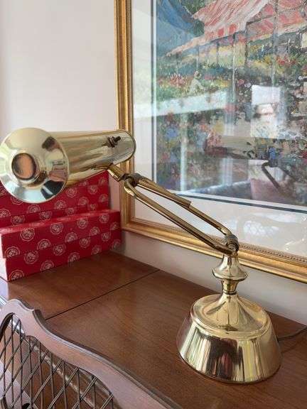 Brass desk lamp image