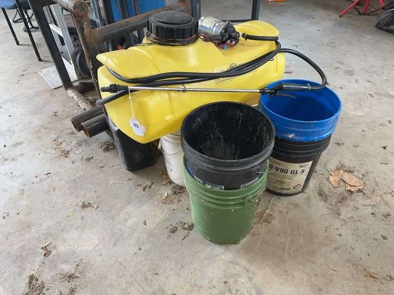 Phoenix ATV sprayer tank, plastic buckets, image