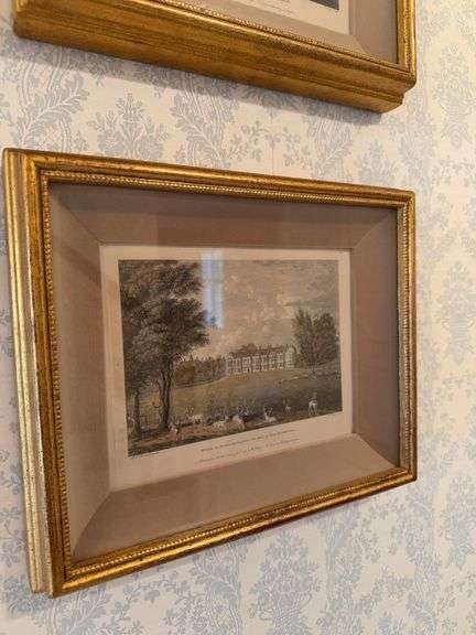 Set of 4 shadow box framed pictures of castles image