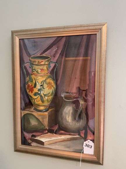 Framed Charles Hirsch artwork 16 1/2" x 22 1/2" image