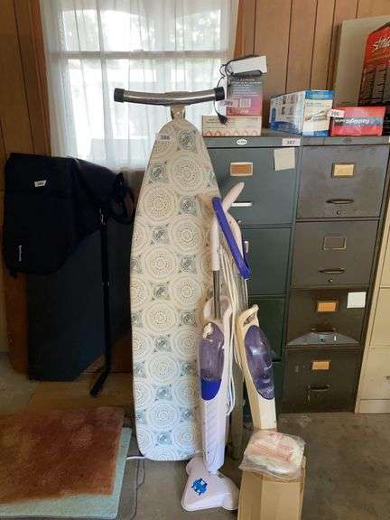 Ironing board, 2 Shark steamers, rugs image