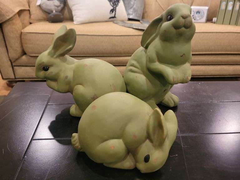 Ceramic Rabbits - 3 pieces image