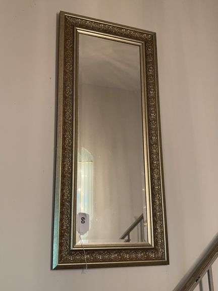 Rectangular vertical beveled edge mirror image