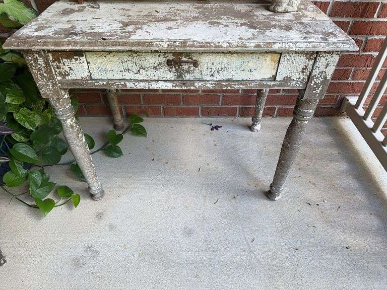 Painted antique table image