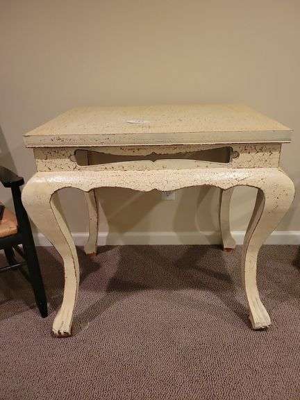 Crackle-Painted Table 35 x 32 x 27 image