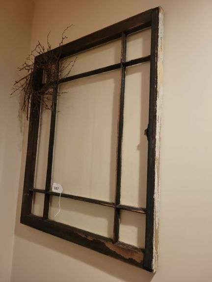 Decorative Window w/Grapevine Wreath  29 x 36 image