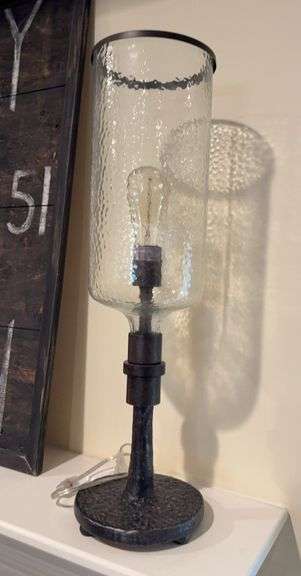 Pair of 26” metal base lamps image