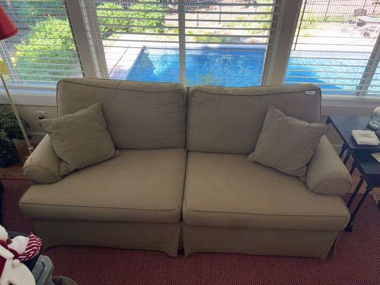 84” light green 2 cushion sofa image