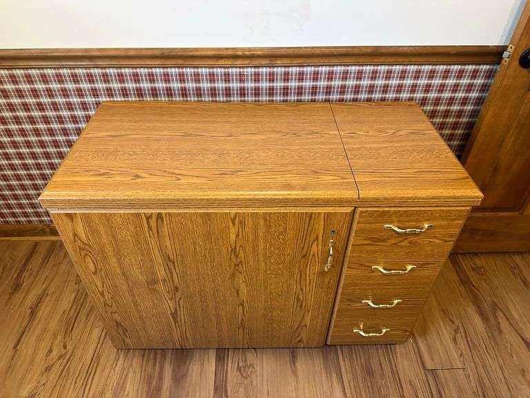 Expandable Sewing Desk with Rolling Chair image