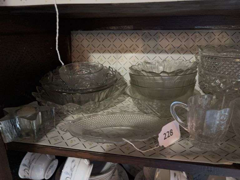 Large lot of clear glass image