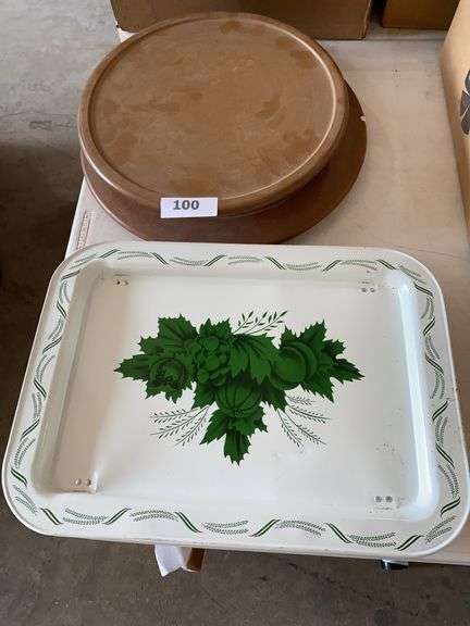 Serving trays and 2 rotating cake stands/decorating plates image