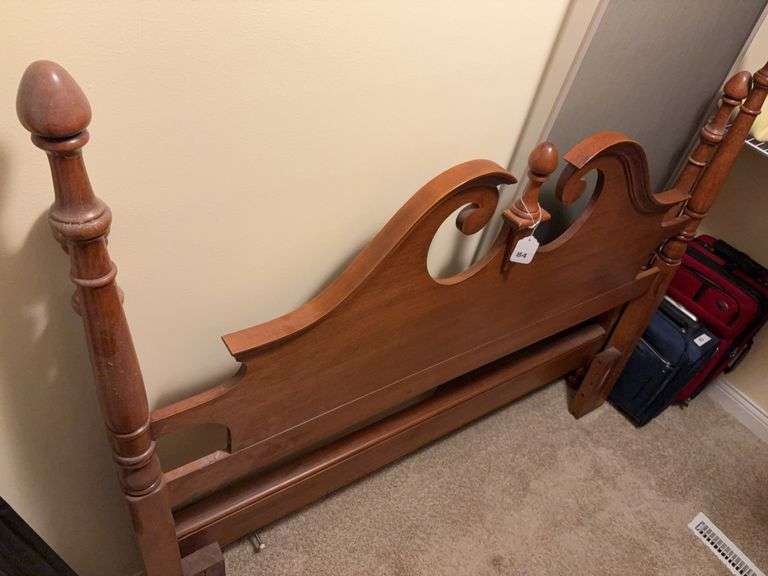 Tell City Furniture Queen/full head & foot board w/ metal rails image