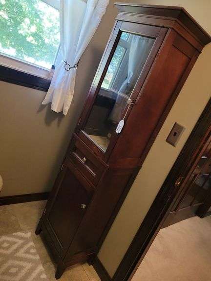 Glass Front Cabinet W/Drawer/Cabinet 16 x 65 x 12 image
