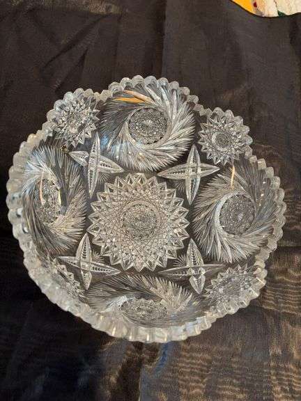 8” cut glass bowl image