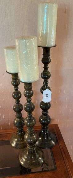 Set of 3 candle sticks