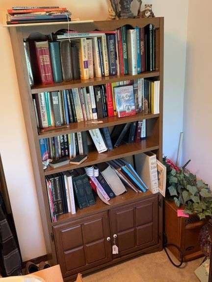 Bookcase w/ bottom storage image