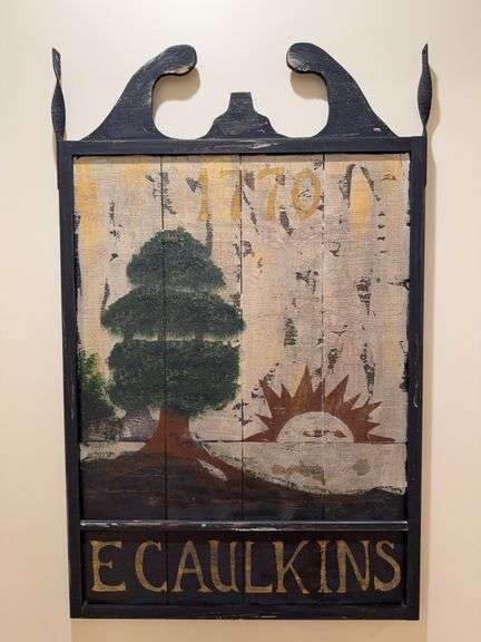 Painted wood wall hanging 27.5" x 44.5" image
