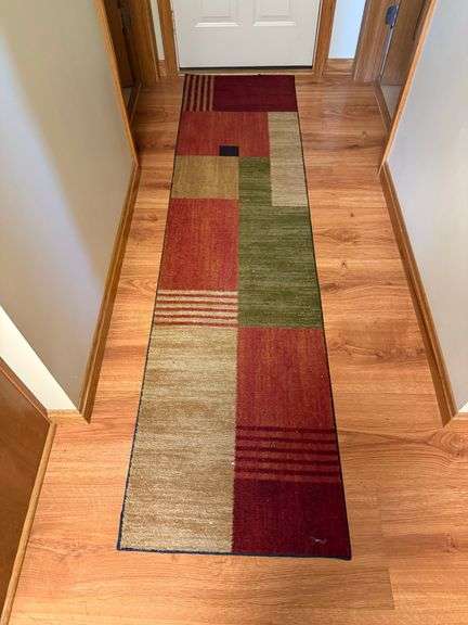 Runner  70” x 24”, 2 floor rugs 30” x 45”, 96” x 24” runner image
