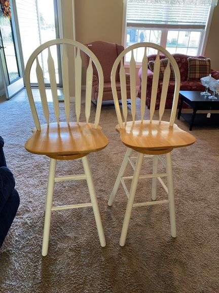 2 swivel bar stools image