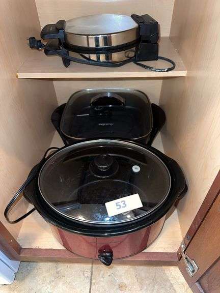 Hamilton Beach crock pot, Presto electric skillet, waffle maker image