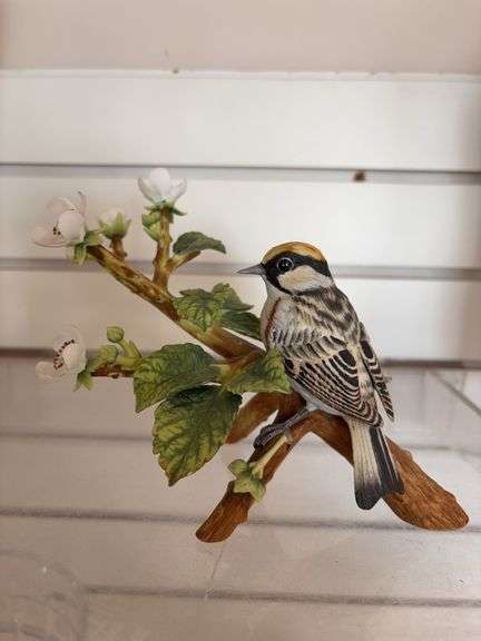 Franklin Warbler porcelain bird image
