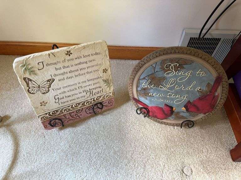 2 garden stones with stands image