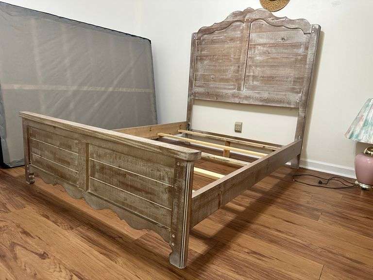 Modern Distressed Farmhouse Style Full Size Bed image