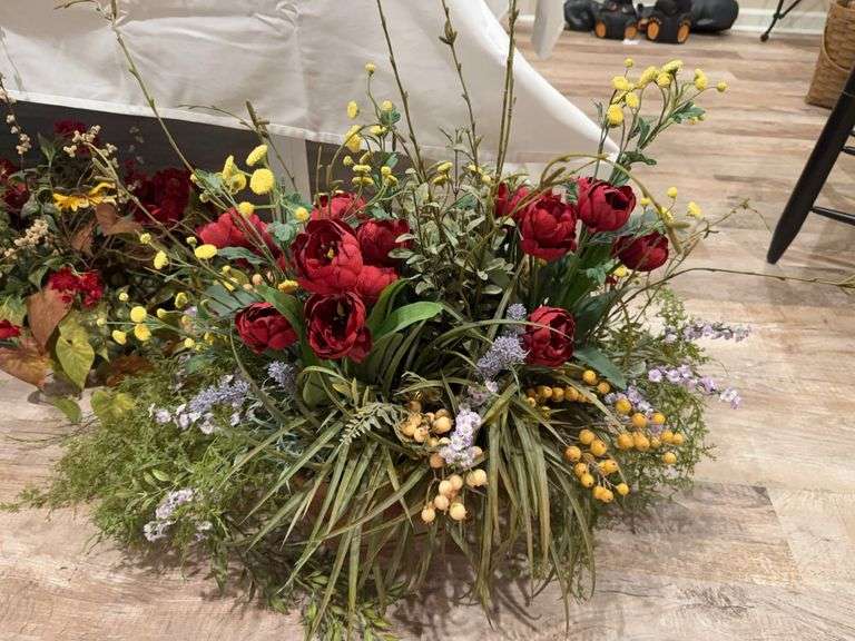 3 artificial floral arrangements image