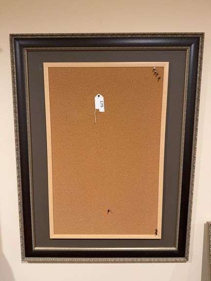 Framed corkboard, large frame 35" x 45" image