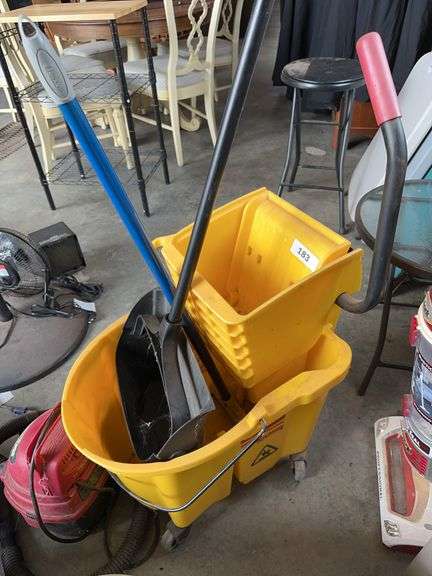Mop Bucket, broom and dust pan, Mini Shop Vac image