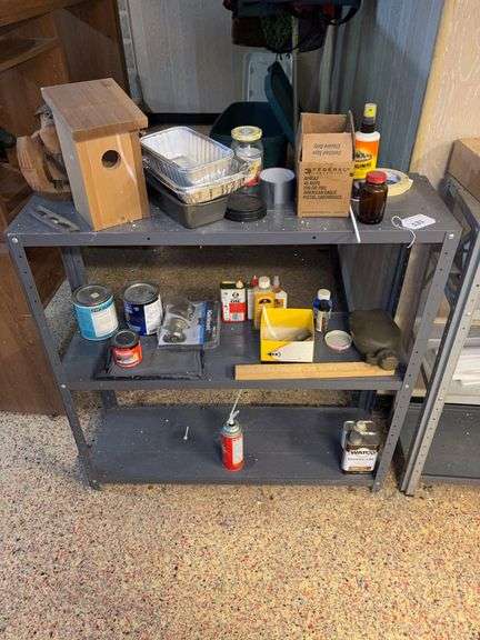 Metal shelf & contents image
