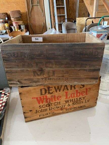 2 Vintage Product Crates - One Milk one Scotch image
