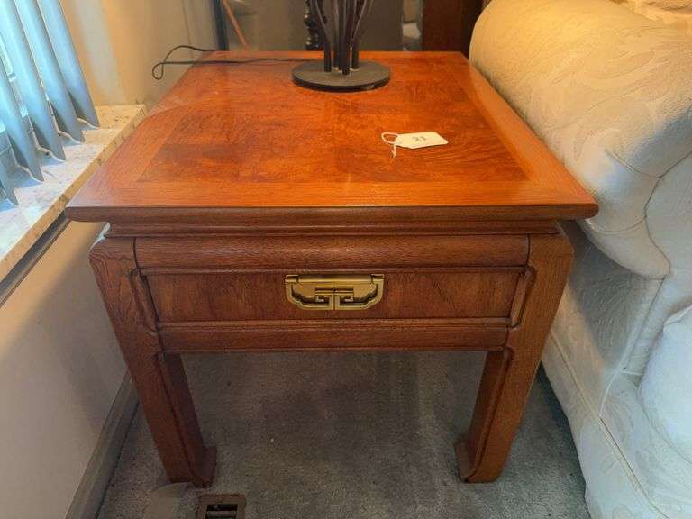 Thomasville one drawer lamp table 22" x 27" x 21"