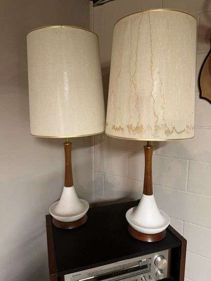 Pair of mid Century modern lamps image