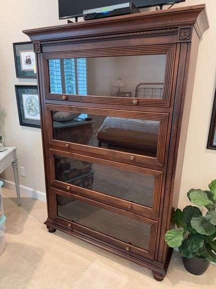 Ethan Allen 4 door, barrister bookcase 46" x 72" x 14.4" image
