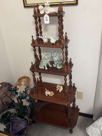 Antique Walnut 5 tiered shelf image