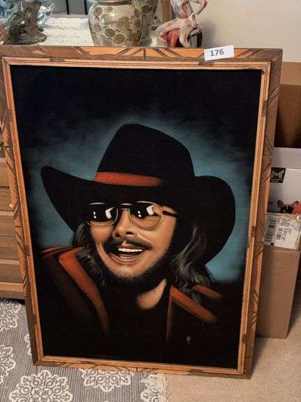 Framed Velvet Hank Willams Jr image