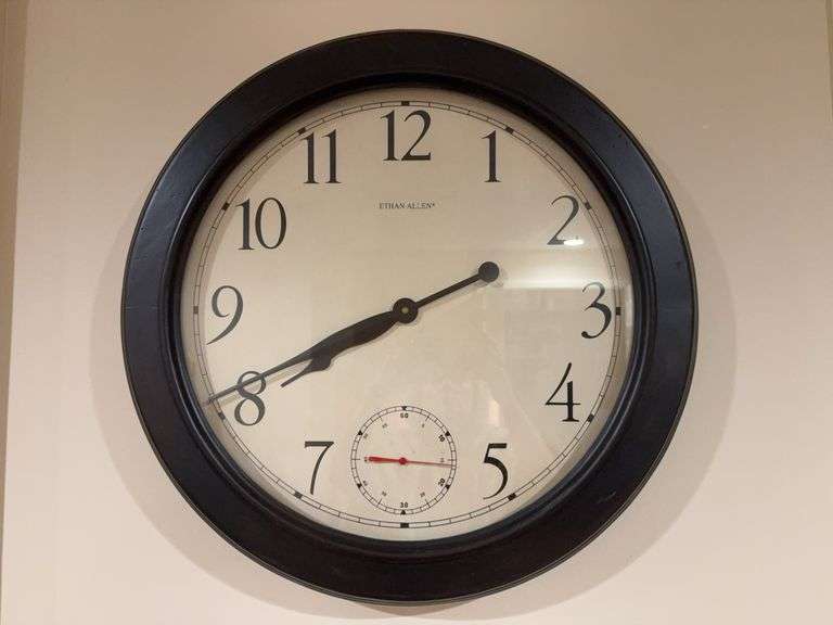 Ethan Allen wall clock 24" dia image