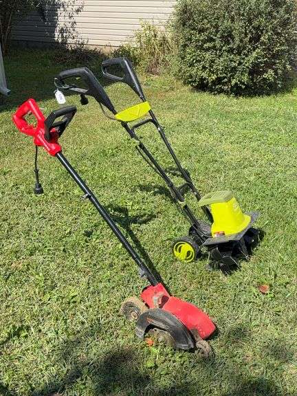 Craftsman electric edger, Sunjoe electric tiller image