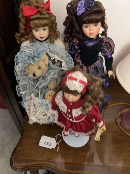 3 dolls, bear doll image