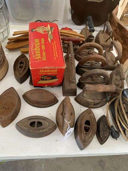 Large Sad Iron Collection, Vintage Sunbeam Iron image