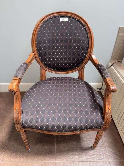 Wood frame arm chair image