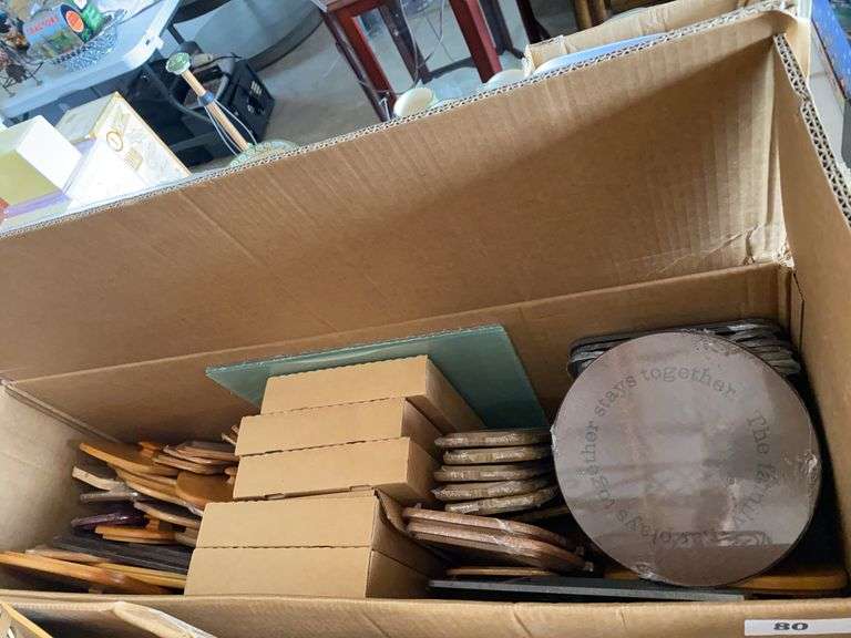 Box of Assorted Longaberger Basket Lids image