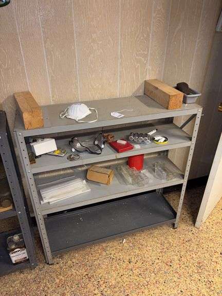 Metal shelf & contents image