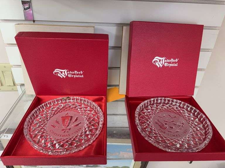 2 Waterford Crystal Christmas Plates1 image