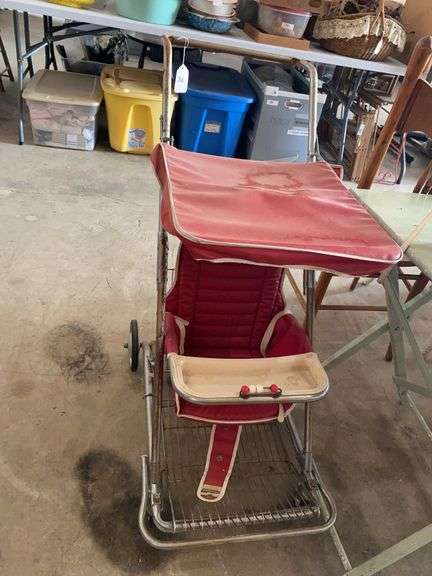 Vintage stroller and booster seat image