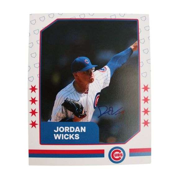 Autographed Cubs Jordan Wicks Photograph image